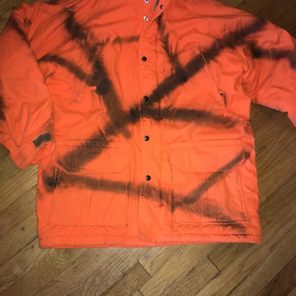 Guide LINE Blaze Orange Deer Buck Gun Hunting Jacket Coat Mens MEDIUM HOODED - Picture 10 of 16